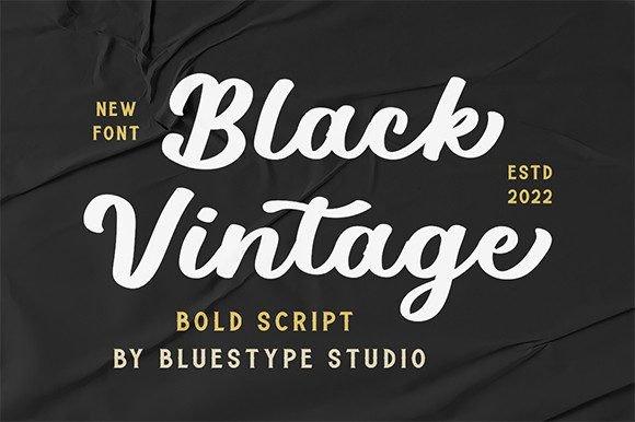 Black Vintage Font - Featured Image