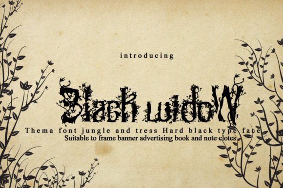Black Widow Font - Featured Image