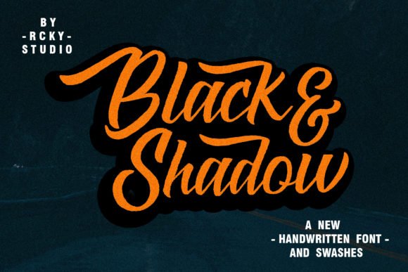 Black & Shadow Font - Featured Image