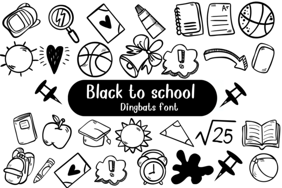 Black to School Font - Featured Image