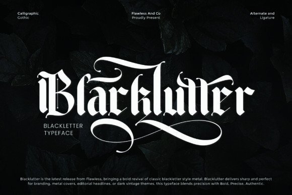 Blacklutter Font - Featured Image