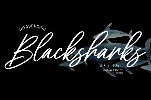 Blacksharks Script Font - Featured Image