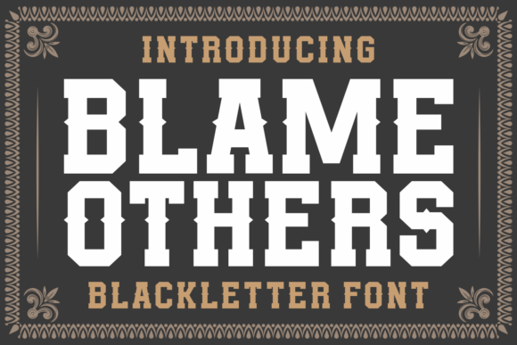 Blame Others Font - Featured Image