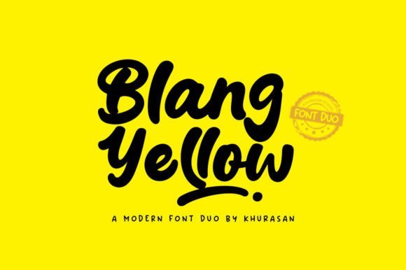 Blang Yellow Duo Font - Featured Image
