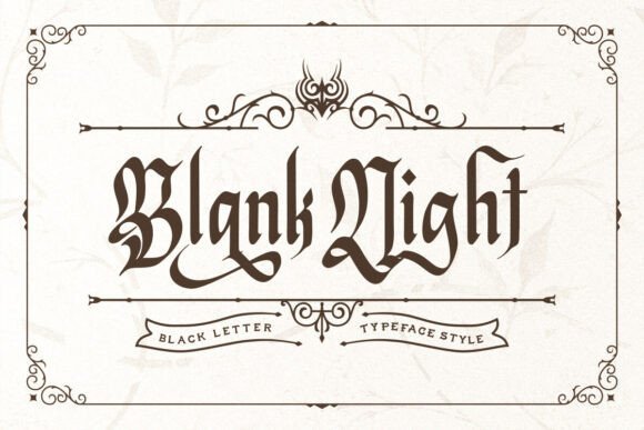 Blank Night Font - Featured Image