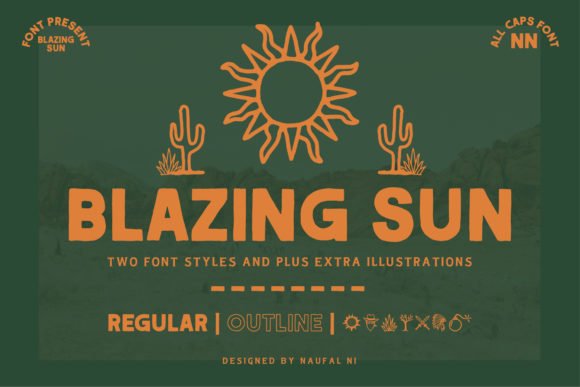 Blazing Sun Font - Featured Image