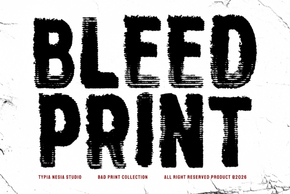 Bleed Print Font - Featured Image