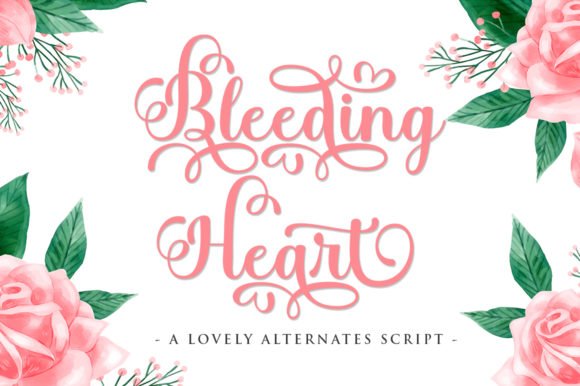 Bleeding Heart Font - Featured Image