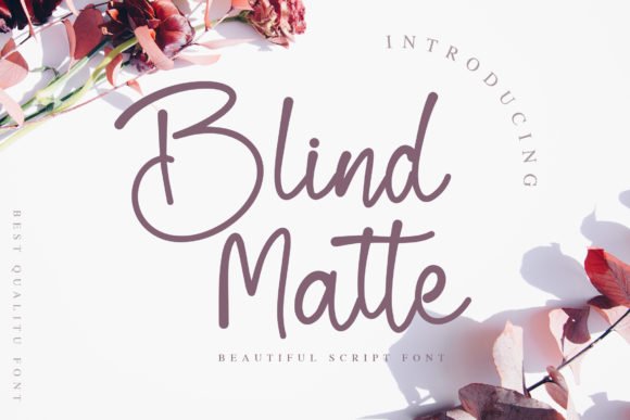 Blind Matte Script Font - Featured Image