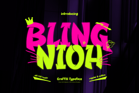 Bling Nioh Font - Featured Image