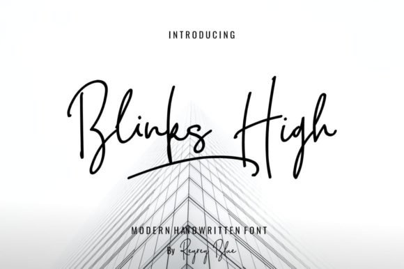 Blink High Signature Font - Featured Image