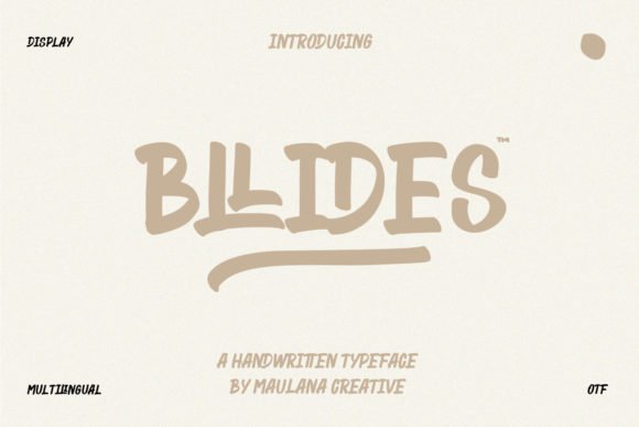 Bllides Font - Featured Image
