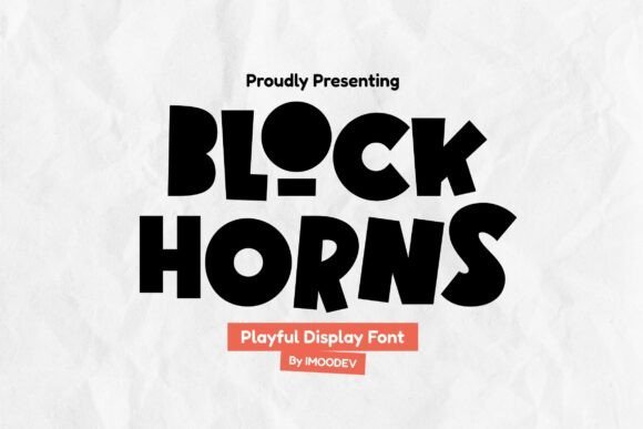 Block Horns Font - Featured Image