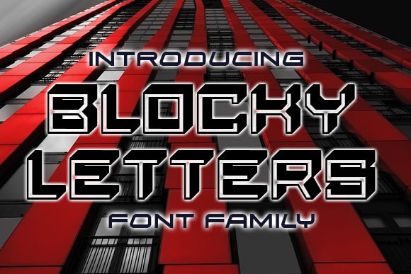 Blocky Letters Font - Featured Image