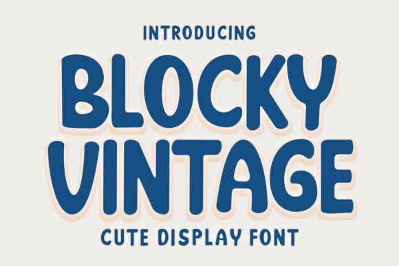 Blocky Vintage Font - Featured Image