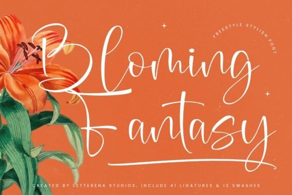 Bloming Fantasy Font - Featured Image