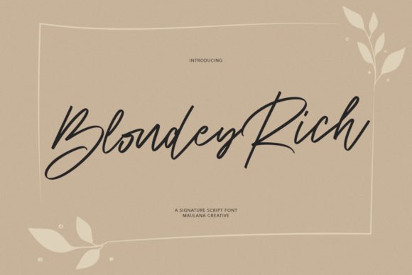 Blondey Rich Font - Featured Image