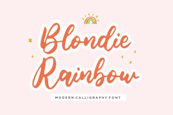 Blondie Rainbow Font - Featured Image