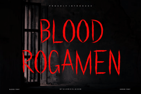 Blood Rogamen Font - Featured Image