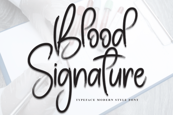 Blood Signature Font - Featured Image