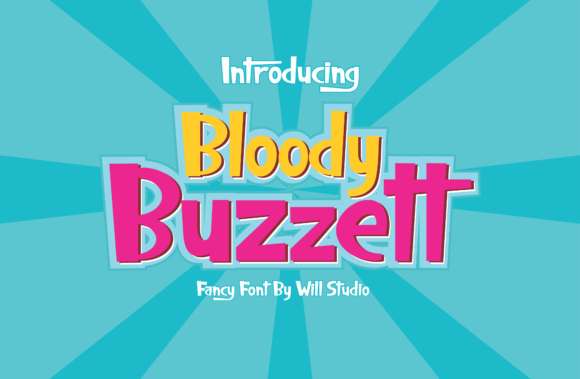 Bloody Buzzett Font - Featured Image