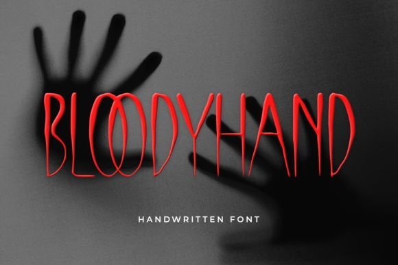 Bloody Hand Font - Featured Image
