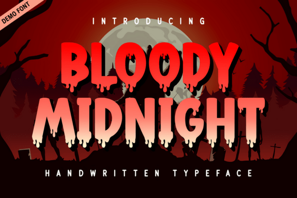 Bloody Midnight Demo Font by Kelik 7ntypes Font - Featured Image