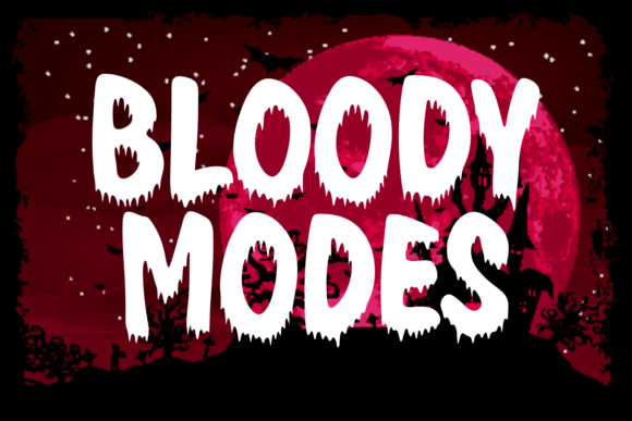 Bloody Modes Font - Featured Image