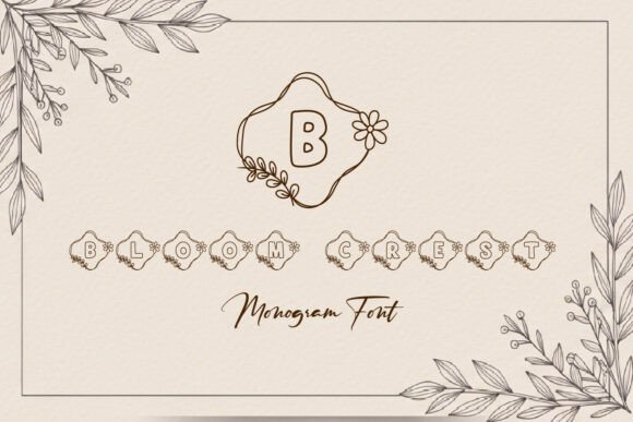 Bloom Crest Monogram Font - Featured Image
