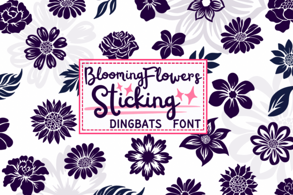 Blooming Flowers Sticking Font - Featured Image