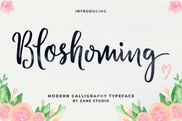 Bloshoming Font - Featured Image