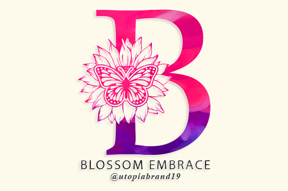 Blossom Embrace Monogram Font - Featured Image