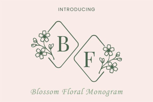 Blossom Floral Monogram Font - Featured Image