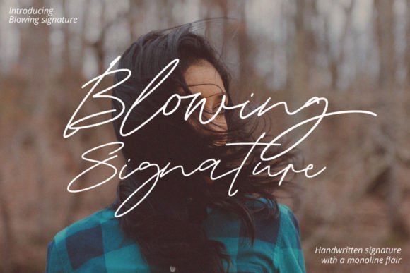 Blowing Signature Font - Featured Image
