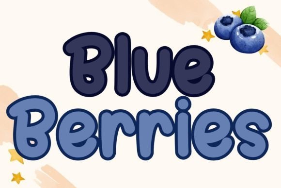 Blue Berries Font - Featured Image