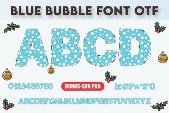 Blue Bubble Font - Featured Image