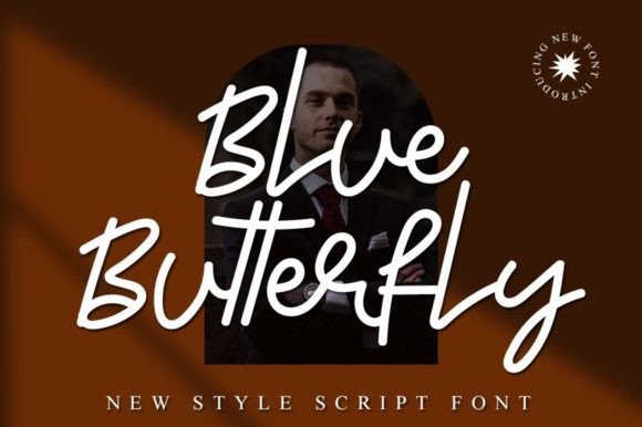 Blue Butterfly Font - Featured Image