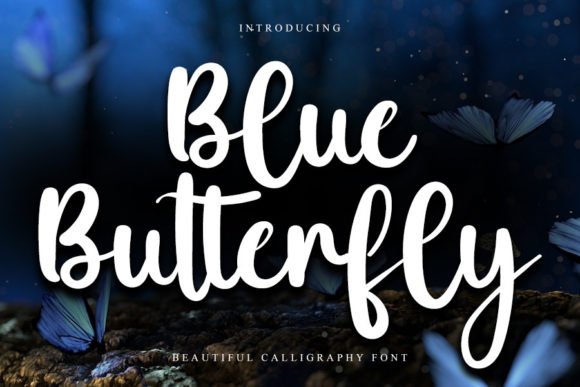 Blue Butterfly Font - Featured Image