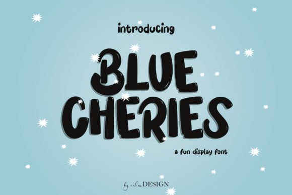 Blue Cheries Font - Featured Image