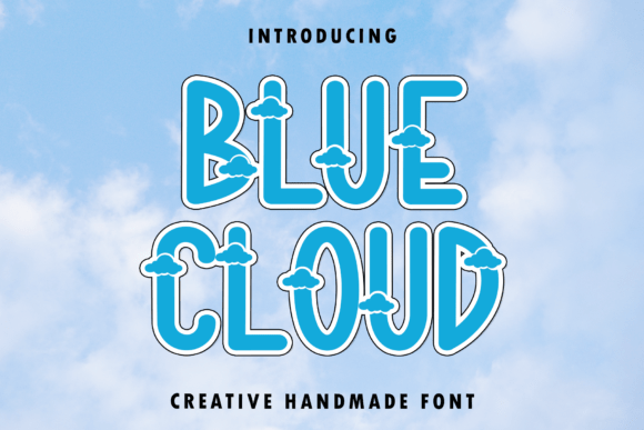 Blue Cloud Font - Featured Image