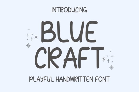 Blue Craft Font - Featured Image