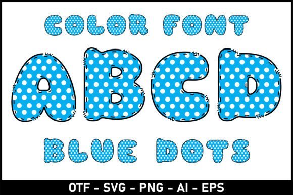 Blue Dots Font - Featured Image