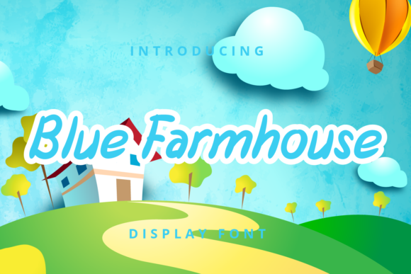 Blue Farmhouse Font - Featured Image