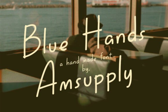 Blue Hands Font - Featured Image