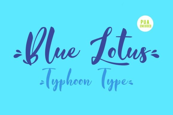 Blue Lotus Font - Featured Image