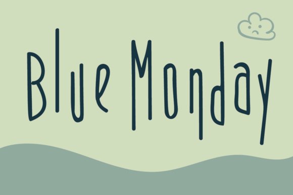 Blue Monday Font - Featured Image