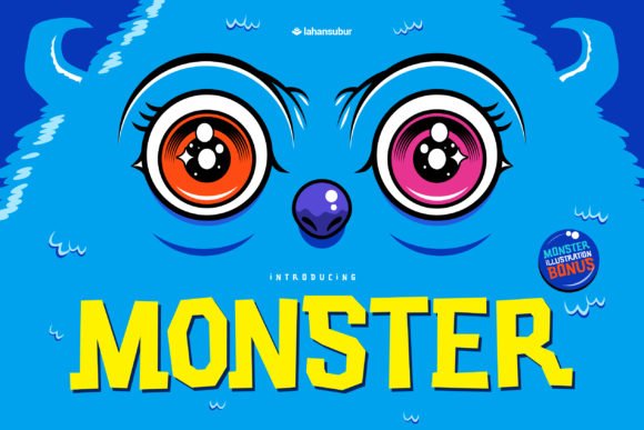 Blue Monster Font - Featured Image