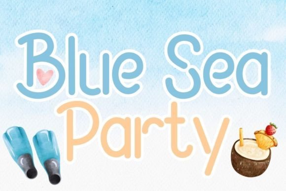 Blue Sea Party Font - Featured Image
