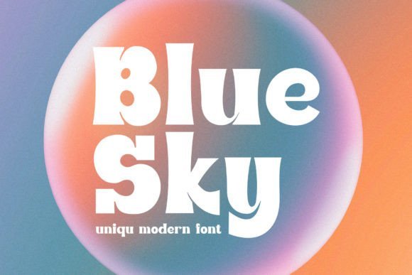 Blue Sky Font - Featured Image