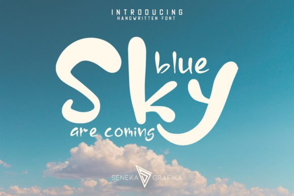 Blue Sky Font - Featured Image